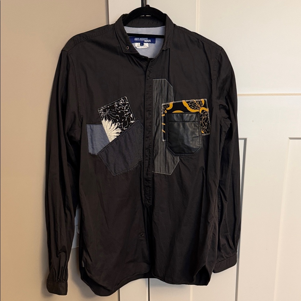 Junya Watanabe Dark brown and Multicolor Patchwork Shirt
